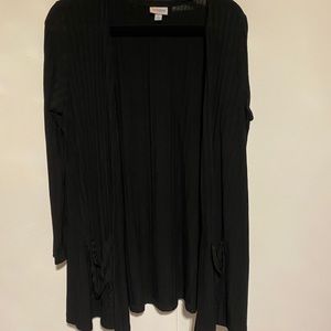 Black ribbed LulaRoe cardigan